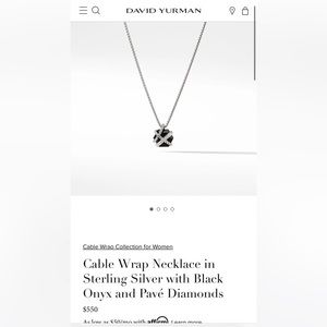 Cable Wrapped Necklace with Pavè Diamonds